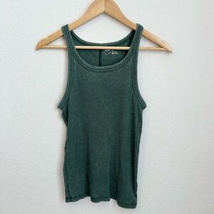 Aerie Teal Green Ribbed Tank Top - Medium